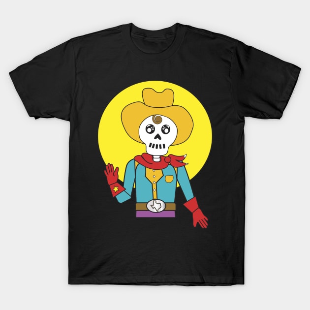 Cowboy Skeleton T-Shirt by Edofest